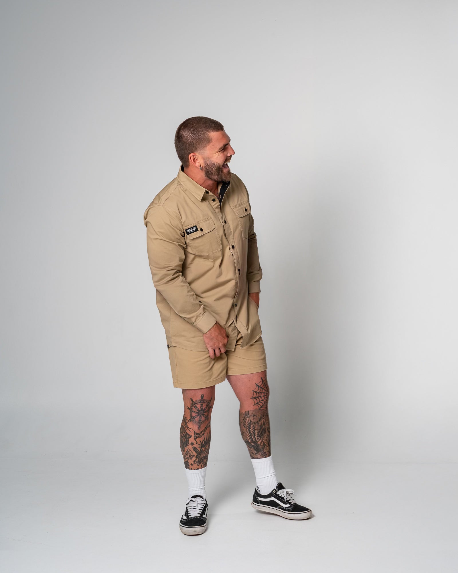 Long Sleeve Work Shirt - Khaki