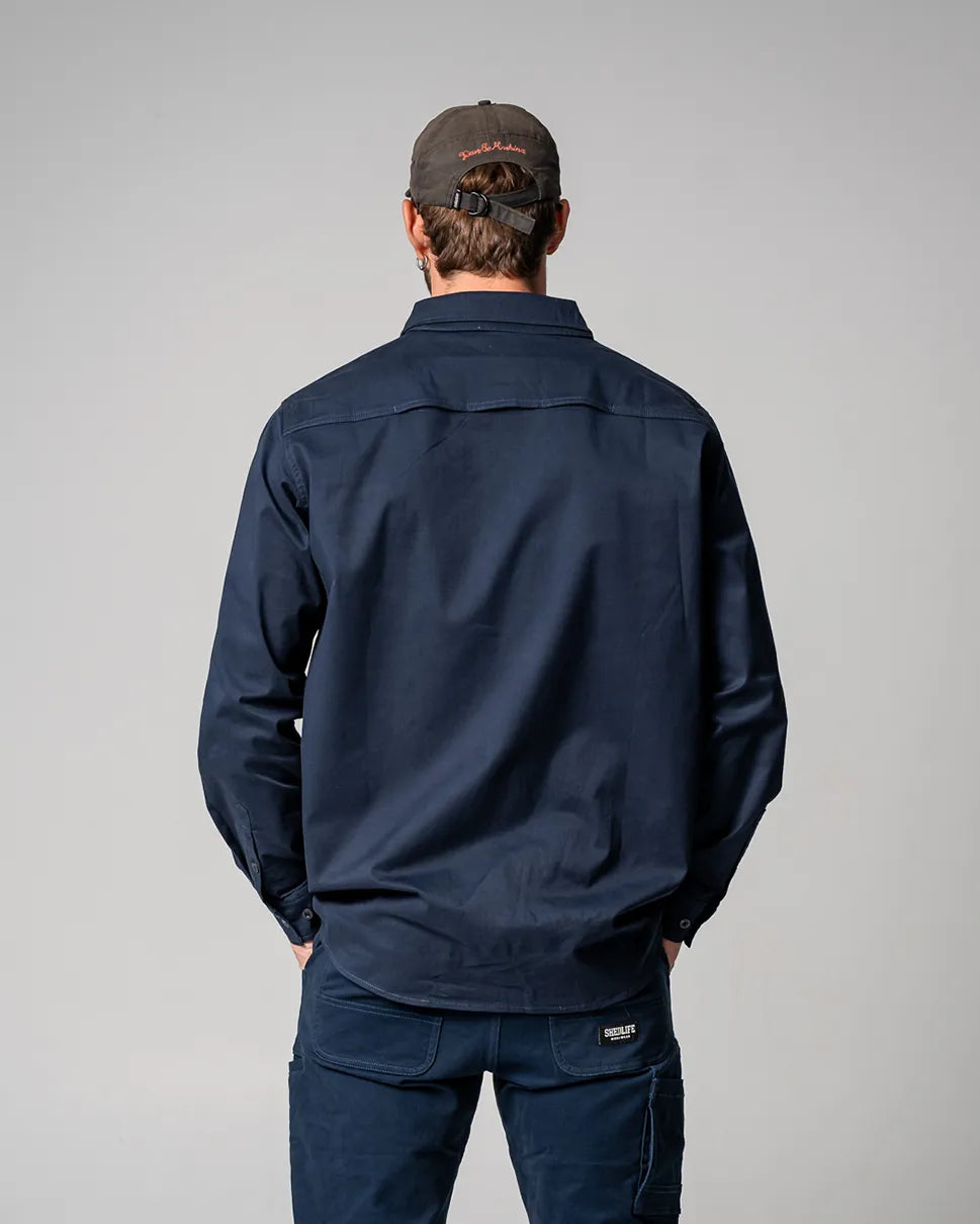 Long Sleeve Work Shirt - Navy