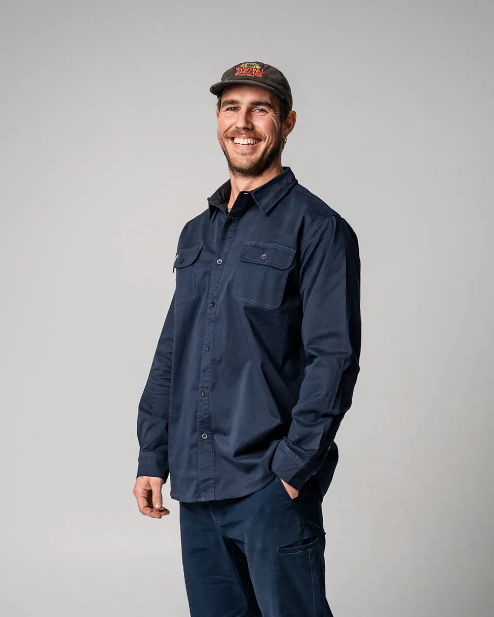 Long Sleeve Work Shirt - Navy