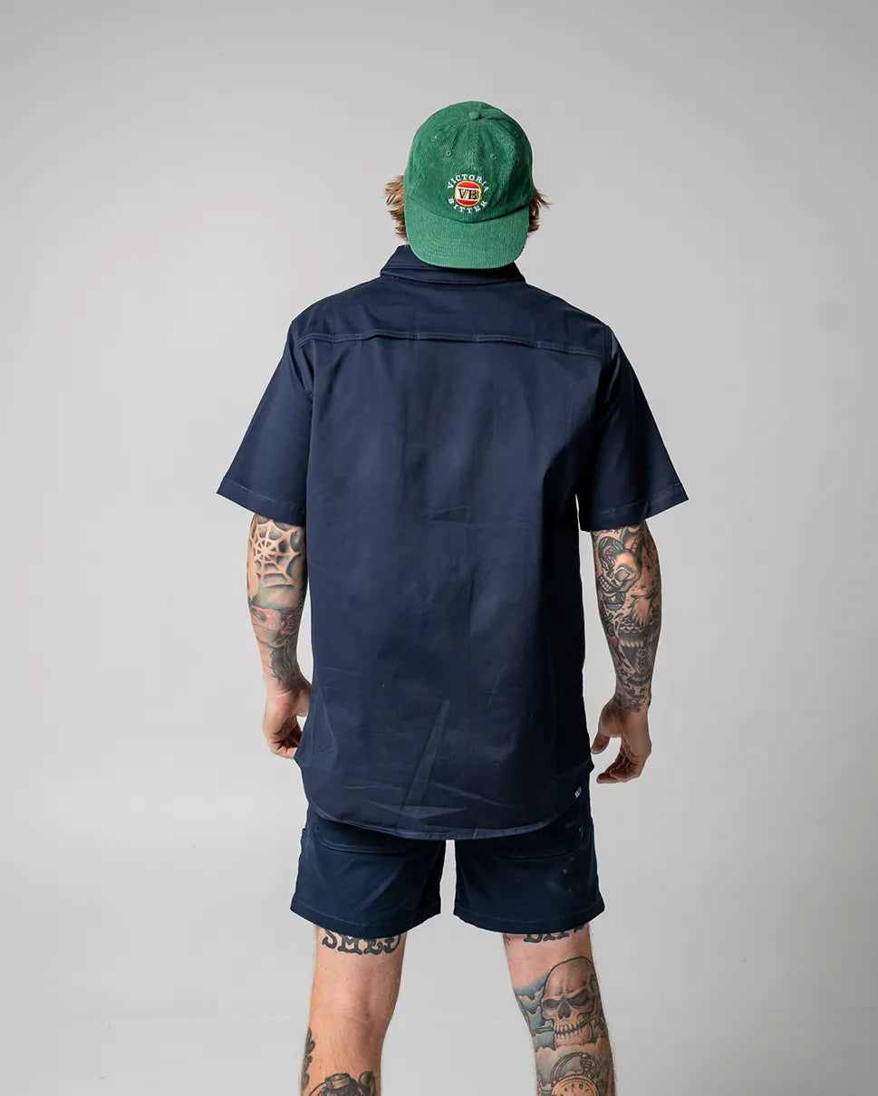 Short Sleeve Work Shirt - Navy